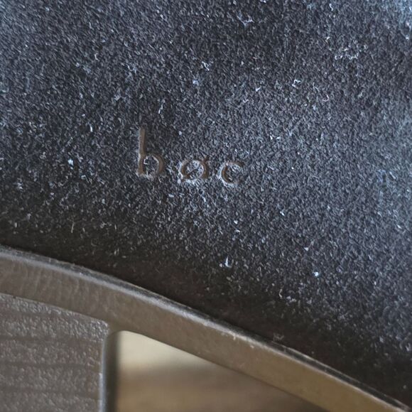 Born BOC Settle Black Leather Suede Slouch Ruched Ankle Boots 11 - Picture 9 of 16